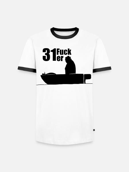 DER kleine PATE - 31er - Männer Kontrast-T-Shirt - Weiß/Schwarz