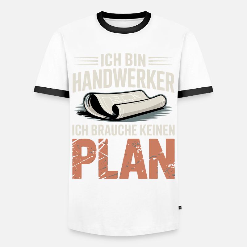 Craftsmen without a plan - Men's Ringer Shirt - white/black