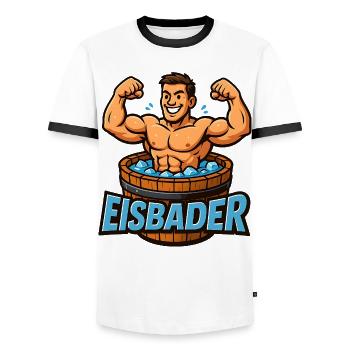 Eisbaden Kälte ist Kraft Motivation  - Männer Kontrast-T-Shirt - Weiß/Schwarz - Vorne - AI Model Female 172 light (172cm) & AI Model Male 178 dark (178cm)