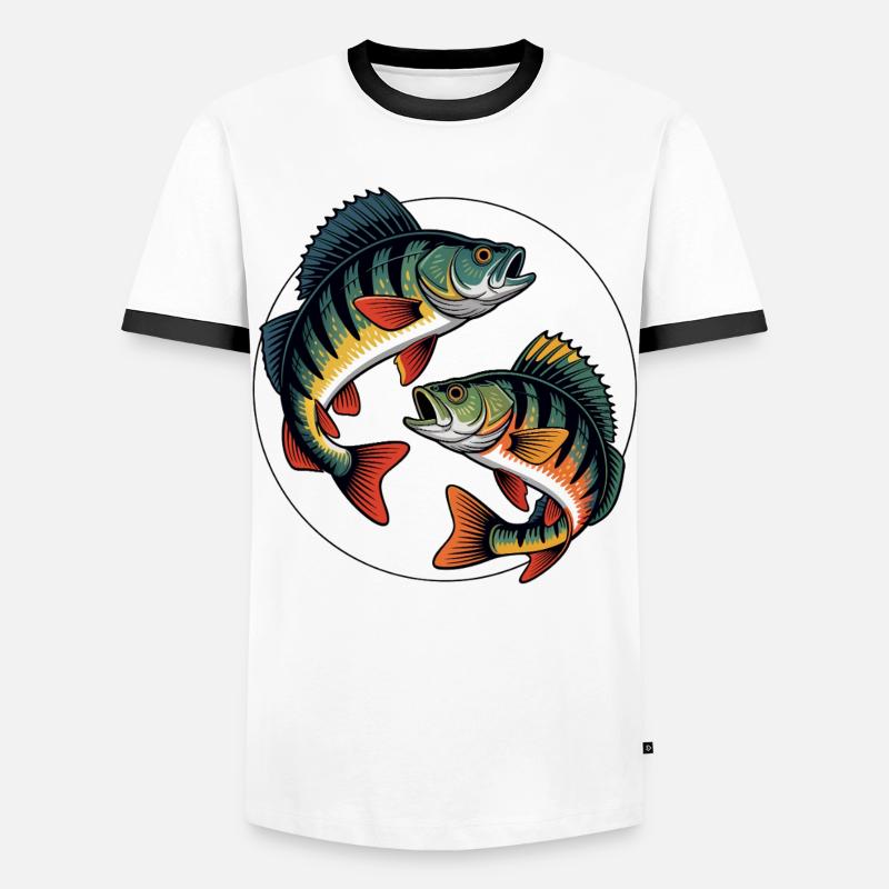 Two jumping perches - Men's Ringer Shirt - white/black