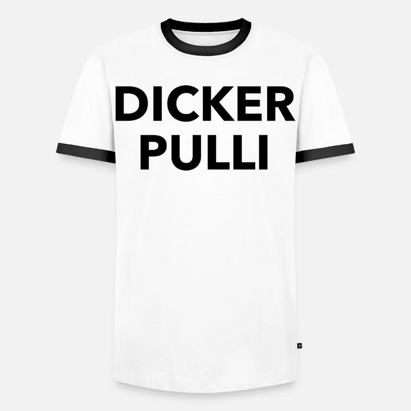 Thick sweater - Men's Ringer Shirt - white/black