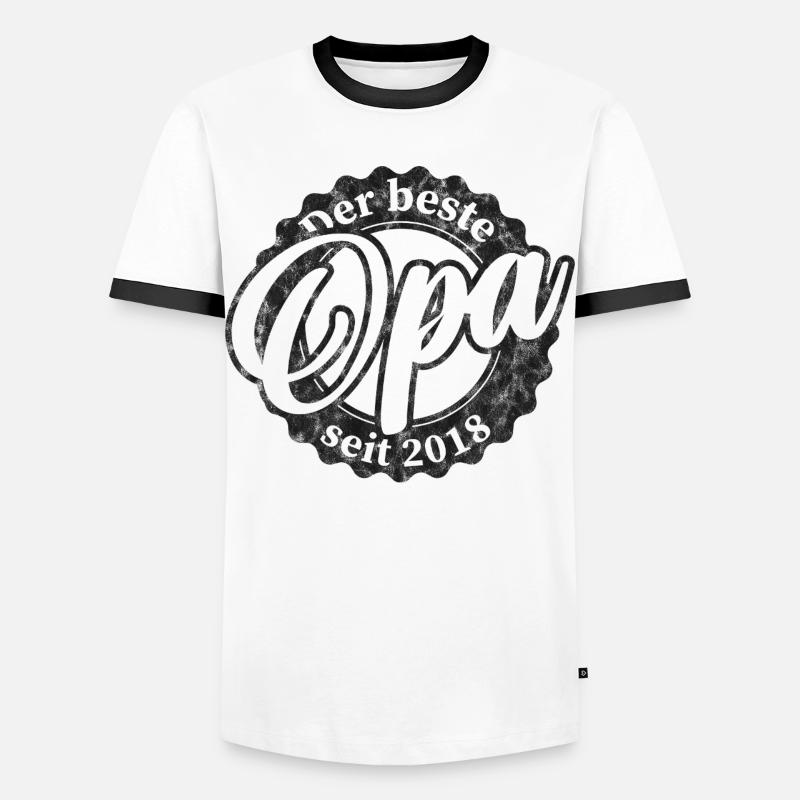 Der Beste Opa seit 2018 - Männer Kontrast-T-Shirt - Weiß/Schwarz