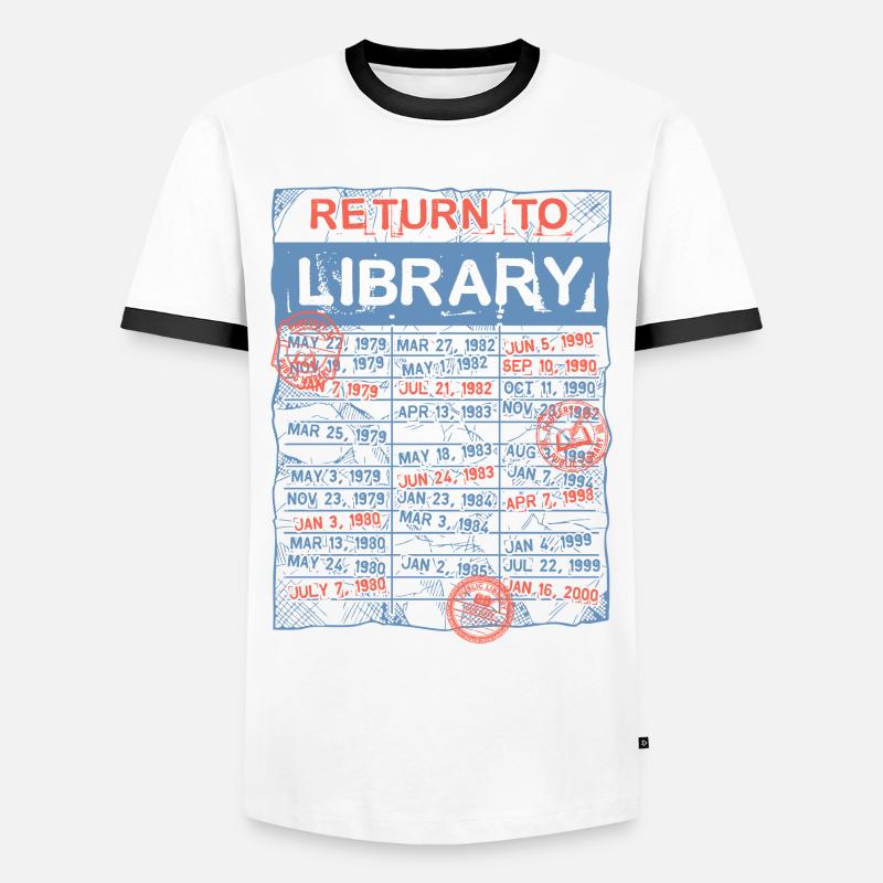 Library Day Librarian Reading Librarian - Men's Ringer Shirt - white/black
