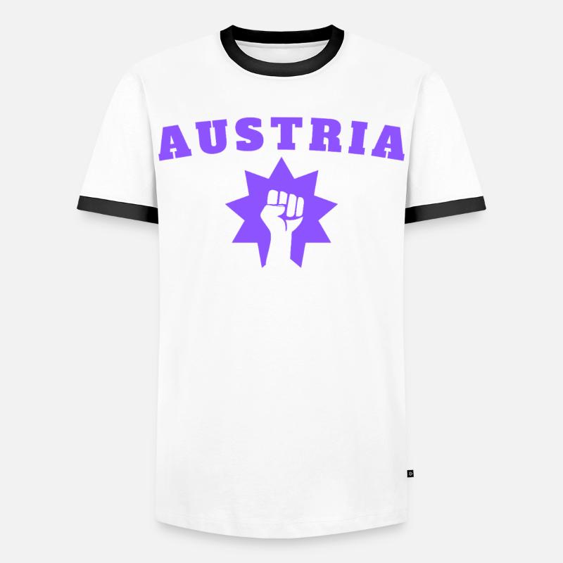 Vienna - Men's Ringer Shirt - white/black
