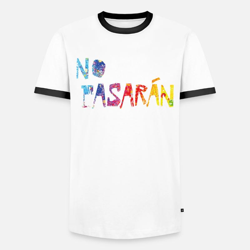 No Pasaran - Men's Ringer Shirt - white/black