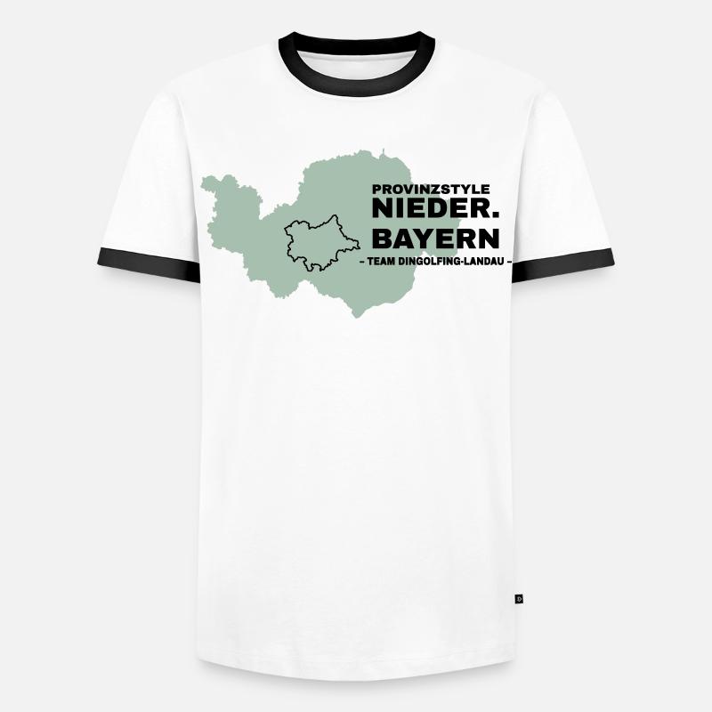 Lower Bavaria | DINGOLFING-LANDAU - Men's Ringer Shirt - white/black