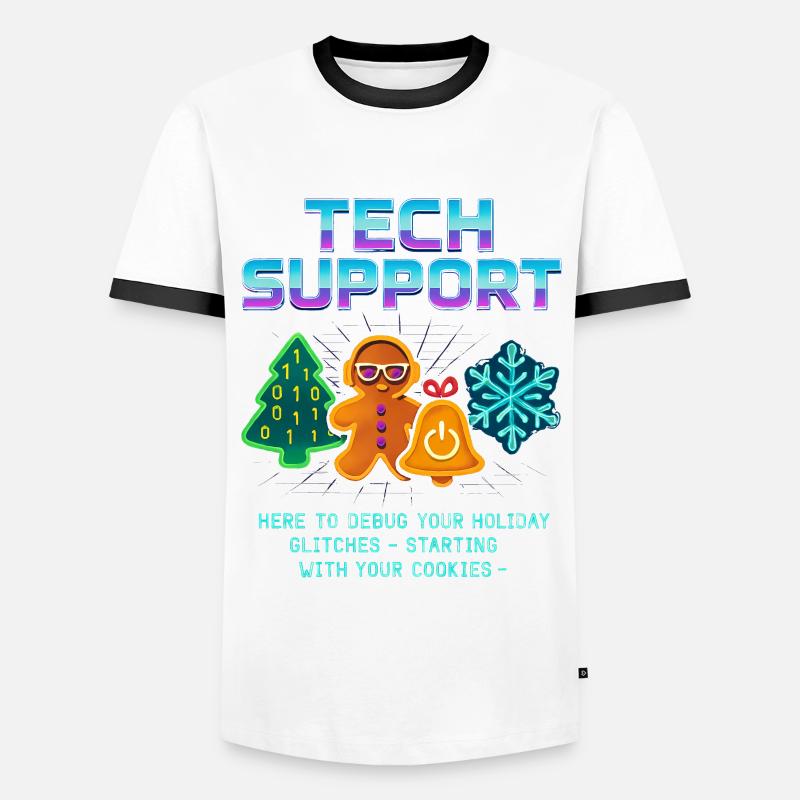 Lustiger Technischer Support Debug Weihnachten - Männer Kontrast-T-Shirt - Weiß/Schwarz
