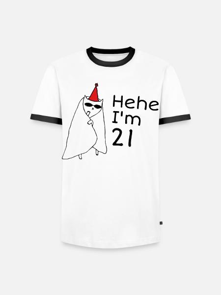 21-jähriges Jubiläum – 21. Jubiläumsgeschenk - Männer Kontrast-T-Shirt - Weiß/Schwarz