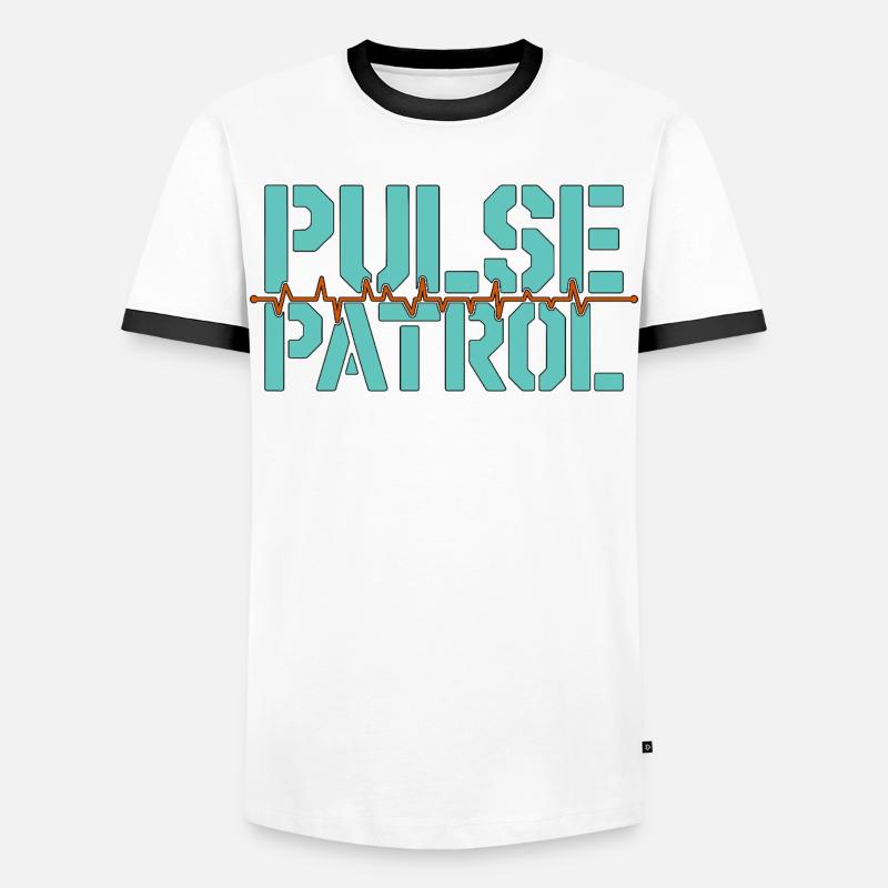 Cardiac Tech Pulse Patrol Pacemaker Technician - Männer Kontrast-T-Shirt - Weiß/Schwarz
