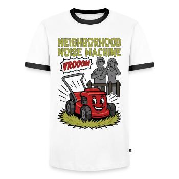 Bruit de quartier - T-shirt contrasté Homme - blanc/noir - Devant - AI Model Female 172 light (172cm) & AI Model Male 178 dark (178cm)