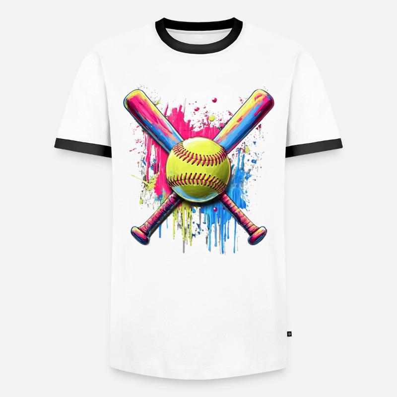 Softball - Men's Ringer Shirt - white/black