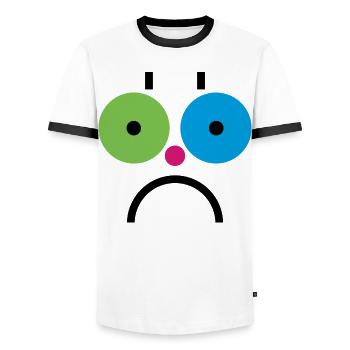 Karneval Kostüm Clown Konfetti Fasching Damen - Männer Kontrast-T-Shirt - Weiß/Schwarz - Vorne - AI Model Female 172 light (172cm) & AI Model Male 178 dark (178cm)