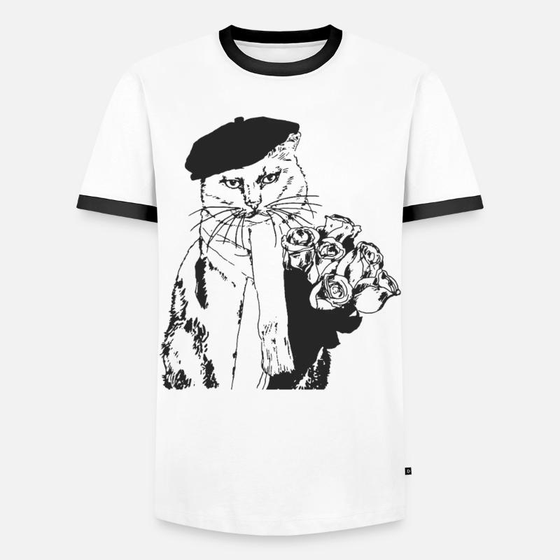 HERR STEHLEN SIE IHR MÄDCHEN - Männer Kontrast-T-Shirt - Weiß/Schwarz