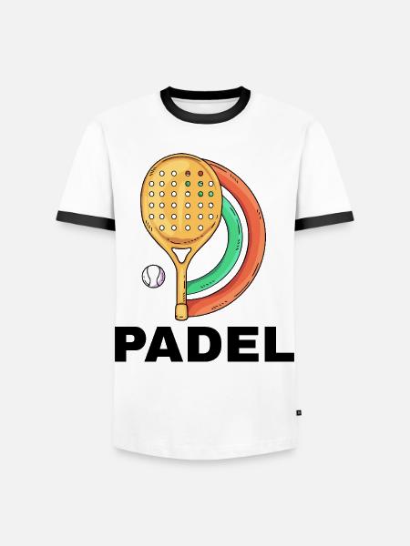 I can't I have padel - Men's Ringer Shirt - white/black