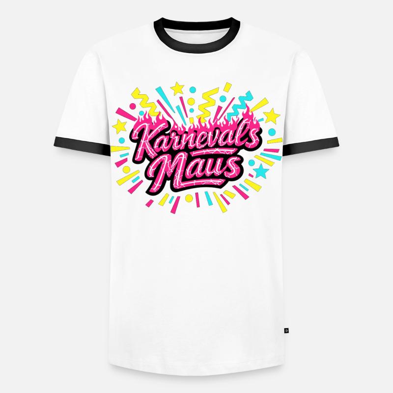 Carnival Mouse - Carnival Gift - Men's Ringer Shirt - white/black