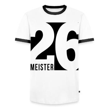 Champion 2026 Championship - Men's Ringer Shirt - white/black - Front - AI Model Female 172 light (172cm) & AI Model Male 178 dark (178cm)