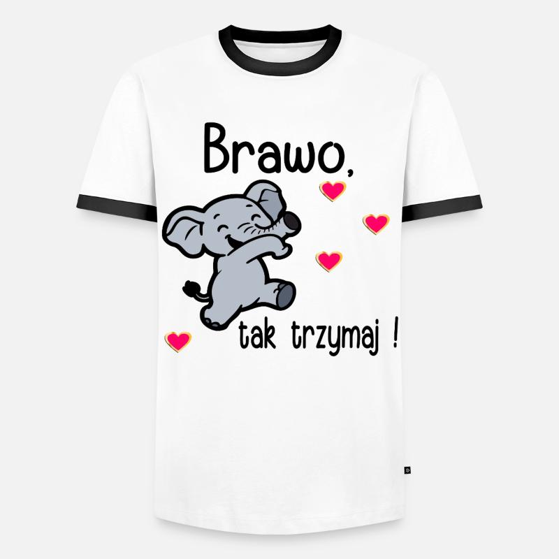 Bravo, mach weiter so. - Männer Kontrast-T-Shirt - Weiß/Schwarz