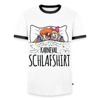 Chemise de nuit Carnival - T-shirt contrasté Homme - blanc/noir - Devant - AI Model Female 172 light (172cm) & AI Model Male 178 dark (178cm)
