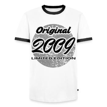 17. Geburtstag 2009 Jungen und Mädchen Geschenk - Männer Kontrast-T-Shirt - Weiß/Schwarz - Vorne - AI Model Female 172 light (172cm) & AI Model Male 178 dark (178cm)