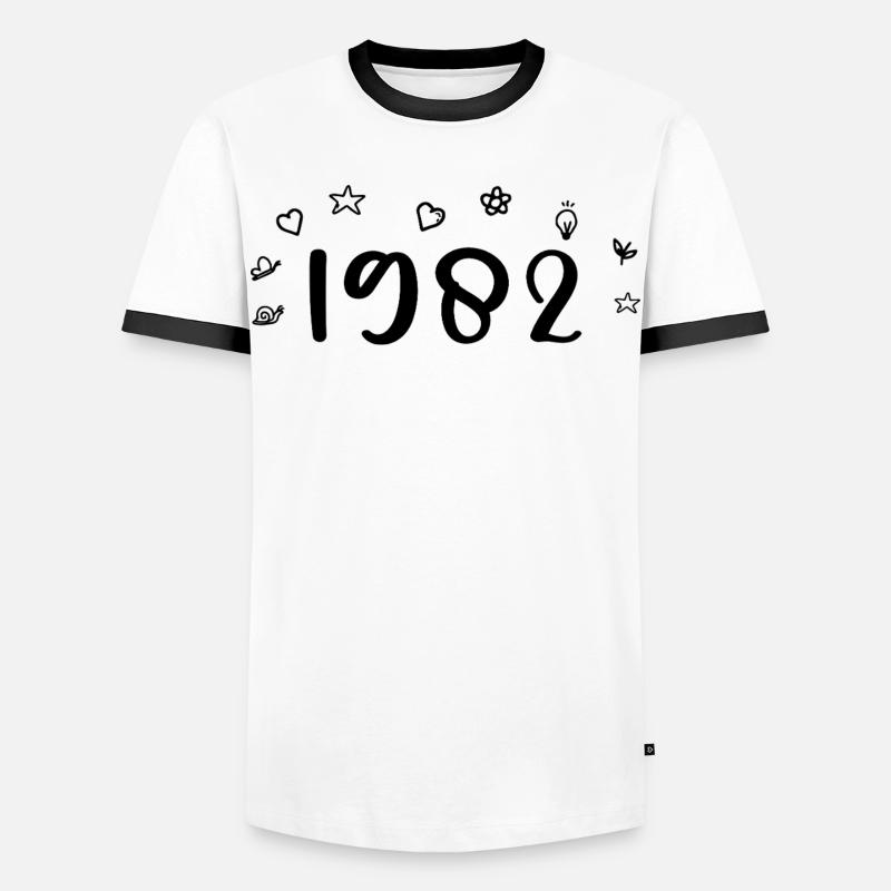 1982 Anniversary 1982 Retro 1982 - Men's Ringer Shirt - white/black