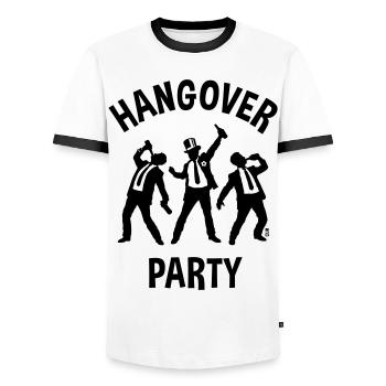 Hangover Party (JGA Junggesellenabschied Bier B) - Männer Kontrast-T-Shirt - Weiß/Schwarz - Vorne - AI Model Female 172 light (172cm) & AI Model Male 178 dark (178cm)