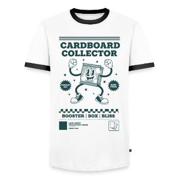 Boîte de collectionneur en carton Boîte d’extension Bliss Déballe Joie - T-shirt contrasté Homme - blanc/noir - Devant - AI Model Female 172 light (172cm) & AI Model Male 178 dark (178cm)