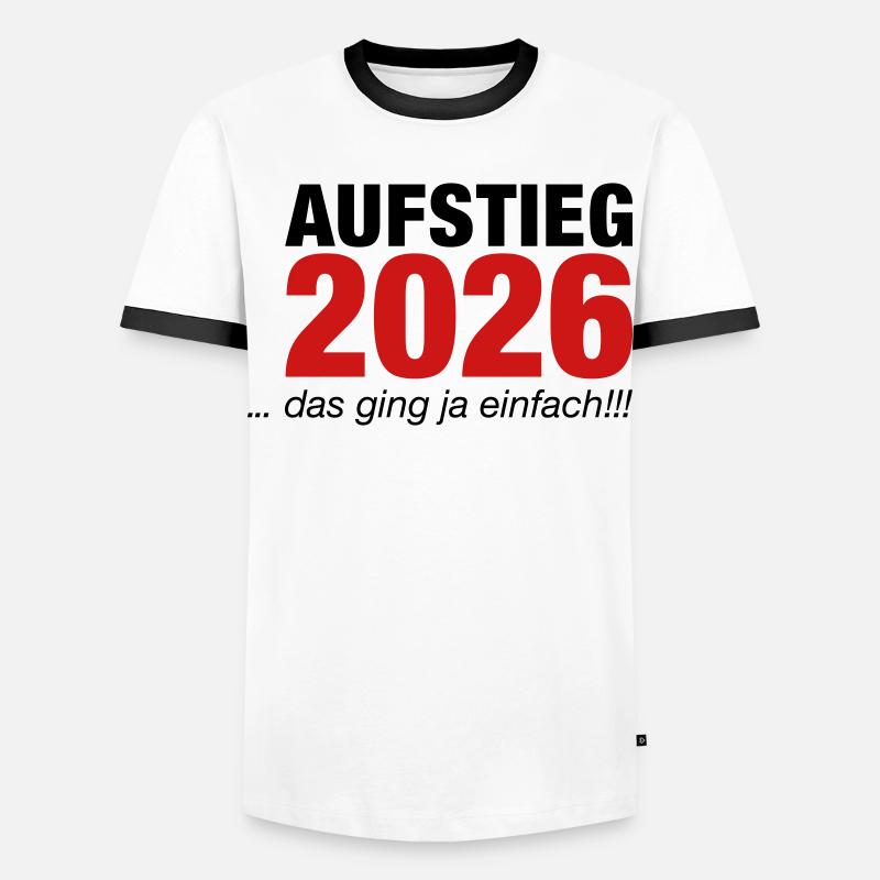 Promoted 2026 Promotion - Men's Ringer Shirt - white/black