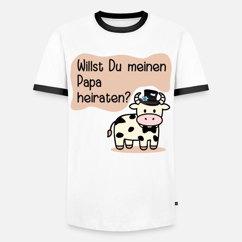 Marrying My Dad - Wedding Proposal - Men's Ringer Shirt - white/black