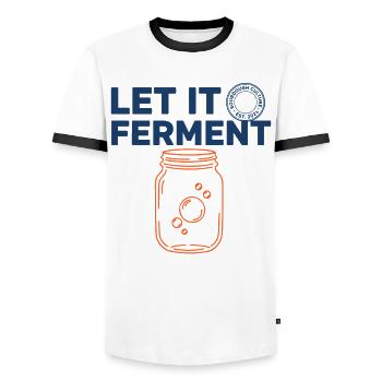 Sourdough Bread Baking Baker Sourdough Starter Jar - Männer Kontrast-T-Shirt - Weiß/Schwarz - Vorne - AI Model Female 172 light (172cm) & AI Model Male 178 dark (178cm)