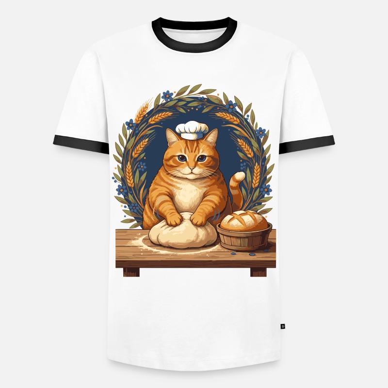 Sauerteigbrot Backbäcker Sauerteigstarter - Männer Kontrast-T-Shirt - Weiß/Schwarz