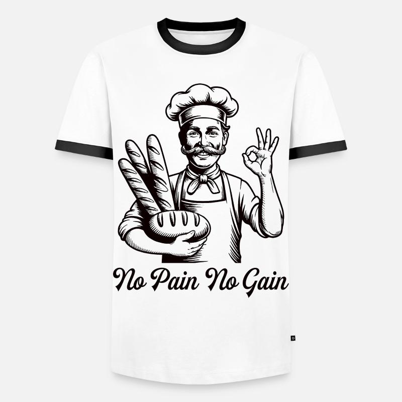 Bread Bakery Humor Baker - Men's Ringer Shirt - white/black