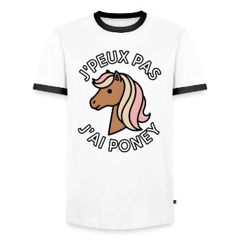 Unicorn Pastel Power Head - Men's Ringer Shirt - white/black - Front - AI Model Female 172 light (172cm) & AI Model Male 178 dark (178cm)