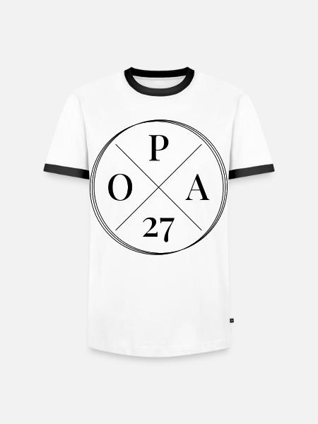 Opa 2027 - Männer Kontrast-T-Shirt - Weiß/Schwarz