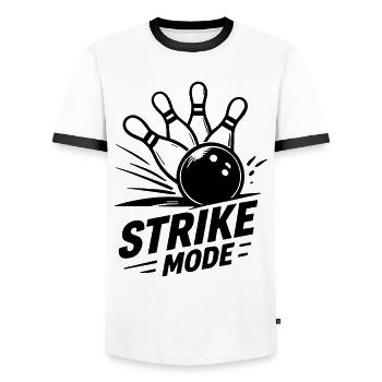 Bowling Strike Fashion Skittles Champion - T-shirt contrasté Homme - blanc/noir - Devant - AI Model Female 172 light (172cm) & AI Model Male 178 dark (178cm)