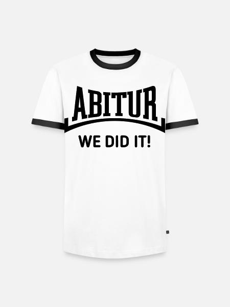 Abitur – We Did It! (Graduating Class / Concave / B) - Men's Ringer Shirt - white/black
