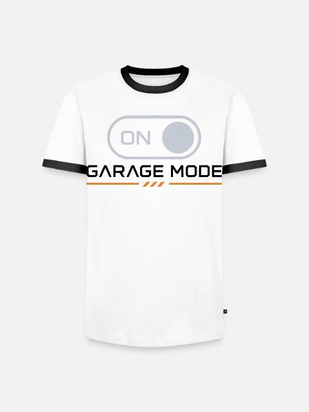 Garage Mode On – Mechanic Biker - Männer Kontrast-T-Shirt - Weiß/Schwarz