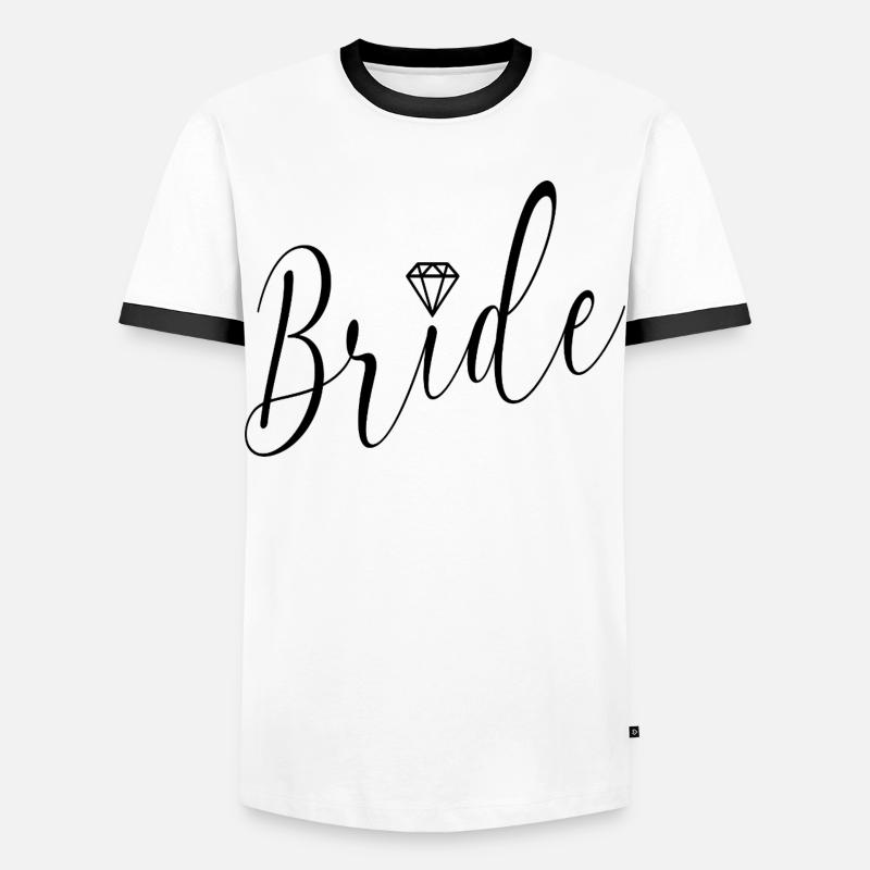 Wedding Bride Diamond - Men's Ringer Shirt - white/black