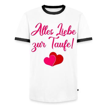 Taufsprüche Taufe Baby - Männer Kontrast-T-Shirt - Weiß/Schwarz - Vorne - AI Model Female 172 light (172cm) & AI Model Male 178 dark (178cm)