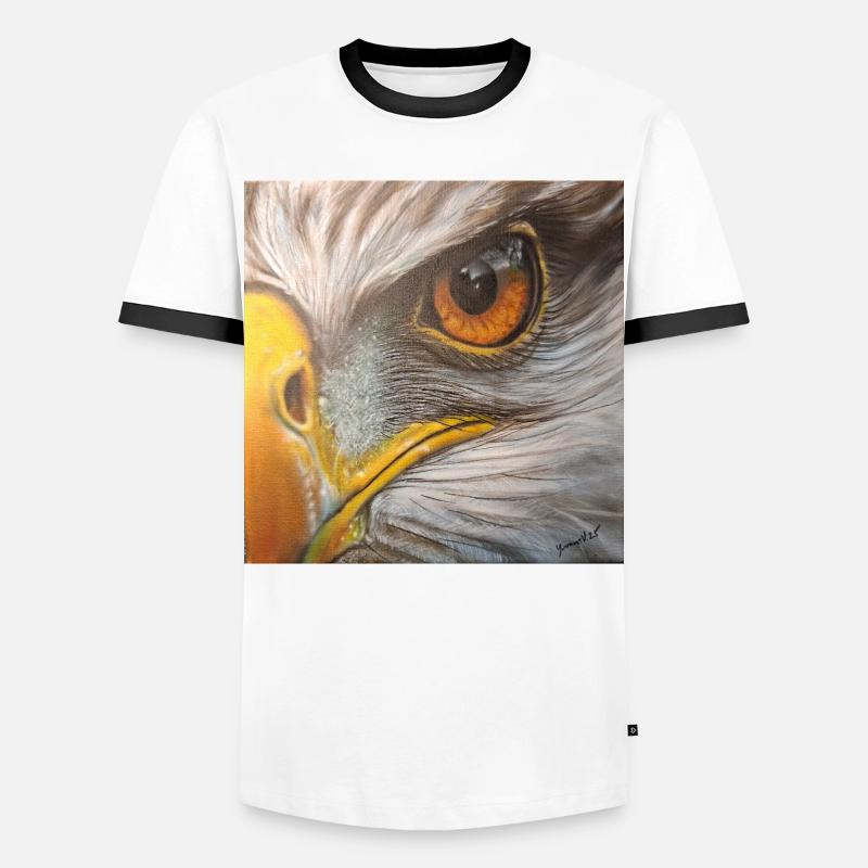 Eagle Eye - Men's Ringer Shirt - white/black