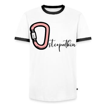 Osteopathie Osteopathin - Männer Kontrast-T-Shirt - Weiß/Schwarz - Vorne - AI Model Female 172 light (172cm) & AI Model Male 178 dark (178cm)