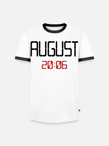 August 2006, 20th birthday - Men's Ringer Shirt - white/black