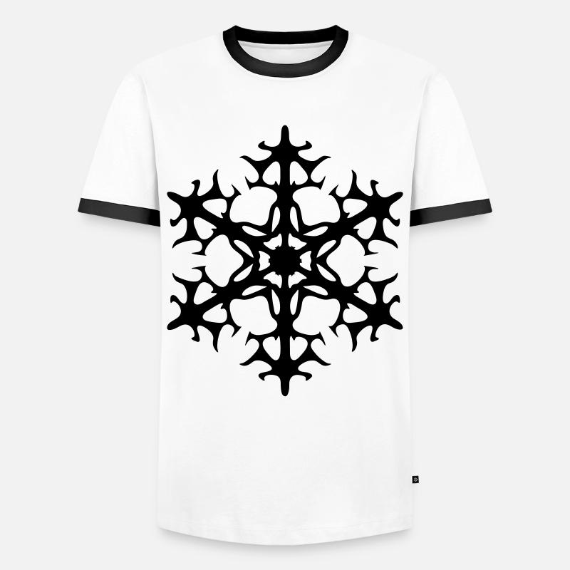 Schneestern - Men's Ringer Shirt - white/black