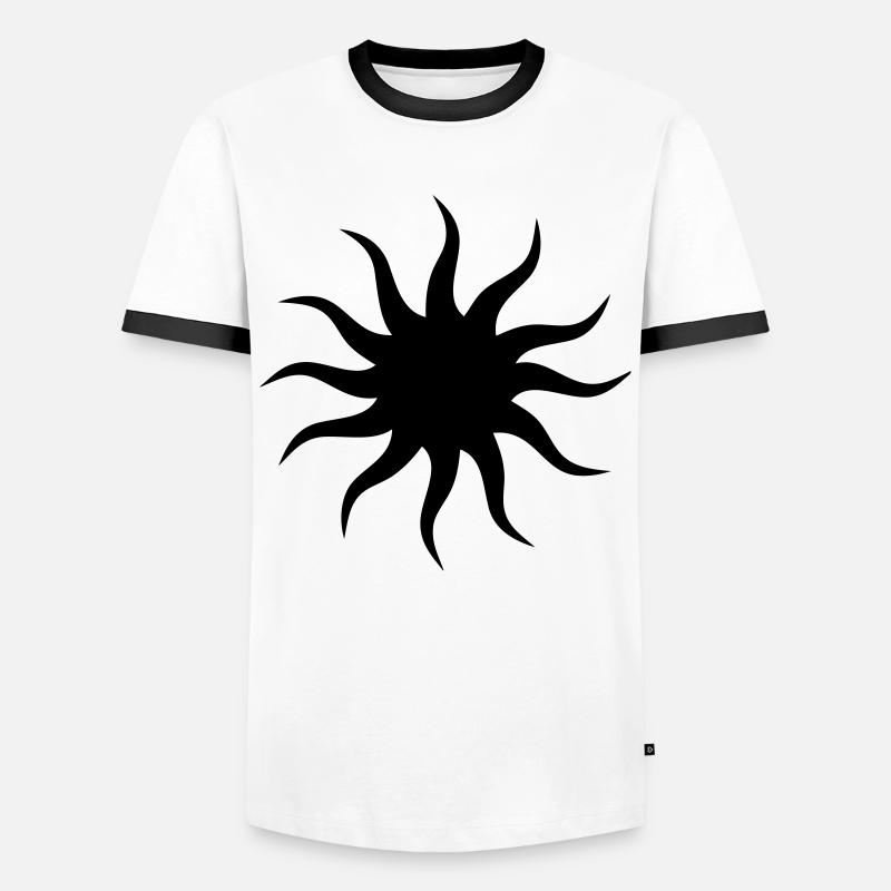 Sun - Men's Ringer Shirt - white/black