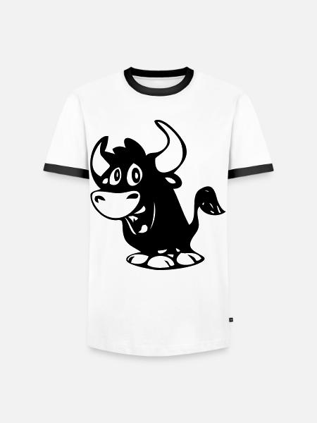 Bull - T-shirt contrasté Homme - blanc/noir