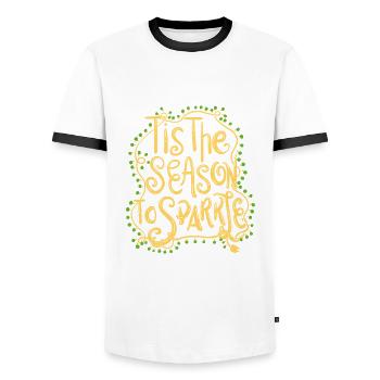 Weihnachten Geschenk Winter Christmas Xmas Santa - Männer Kontrast-T-Shirt - Weiß/Schwarz - Vorne - AI Model Female 172 light (172cm) & AI Model Male 178 dark (178cm)