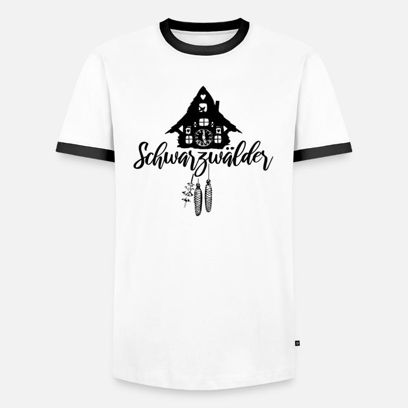 Black forest - Men's Ringer Shirt - white/black