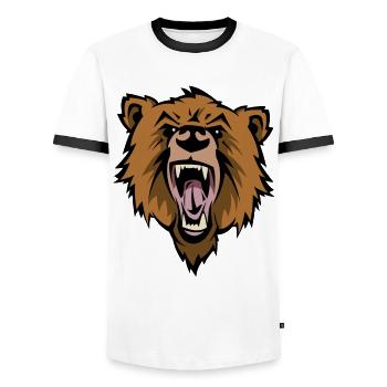 bear - T-shirt contrasté Homme - blanc/noir - Devant - AI Model Female 172 light (172cm) & AI Model Male 178 dark (178cm)