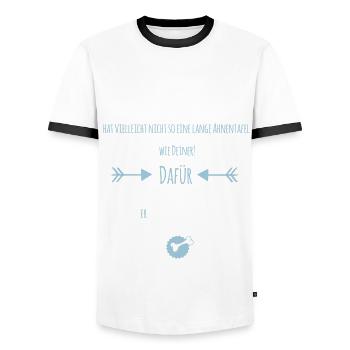 schlauer Hund - Männer Kontrast-T-Shirt - Weiß/Schwarz - Vorne - AI Model Female 172 light (172cm) & AI Model Male 178 dark (178cm)