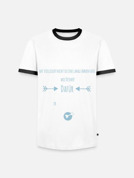 schlauer Hund - Männer Kontrast-T-Shirt - Weiß/Schwarz