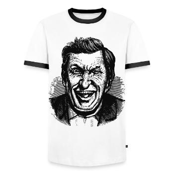 verrückter Mann_geschenkidee für verrückte Freunde - Männer Kontrast-T-Shirt - Weiß/Schwarz - Vorne - AI Model Female 172 light (172cm) & AI Model Male 178 dark (178cm)